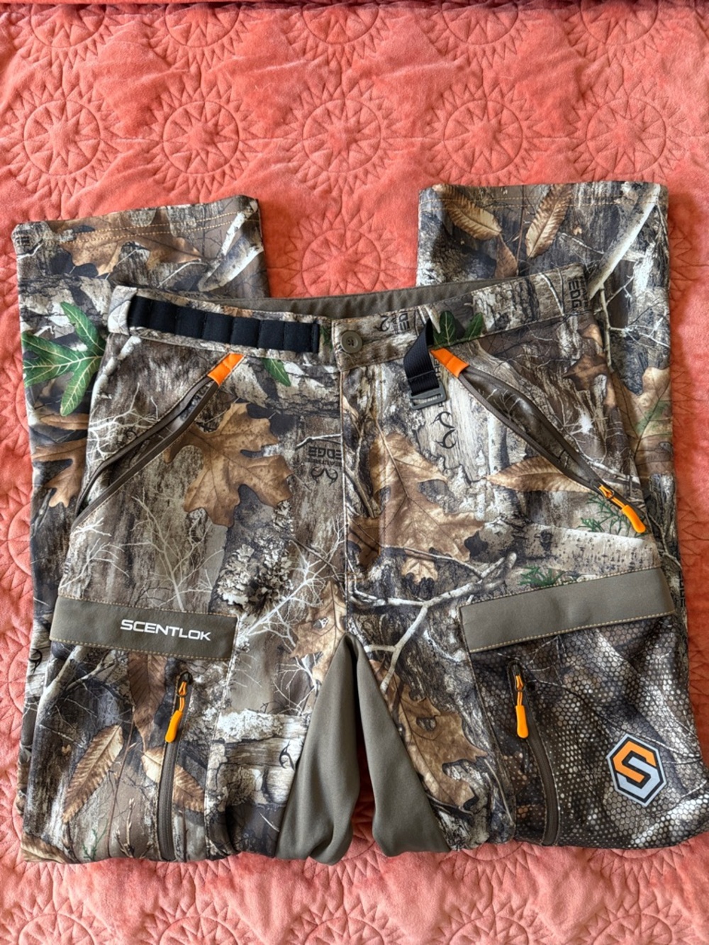 ScentLok Men's Camo Cargo Hunting Pants - Realtree Brown/Green